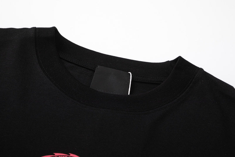 Close-up detail shot of Givenchy luxury clothing with signature branding