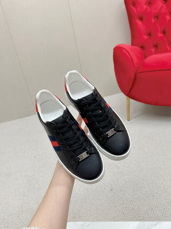 Gucci tonal black luxury sneakers view 4 chunky sole construction
