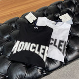 Side profile of Moncler luxury clothing with relaxed-fit cut