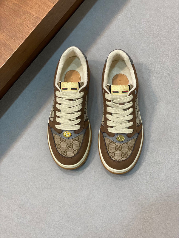 Gucci all-black luxury sneakers view 6 heritage-inspired look