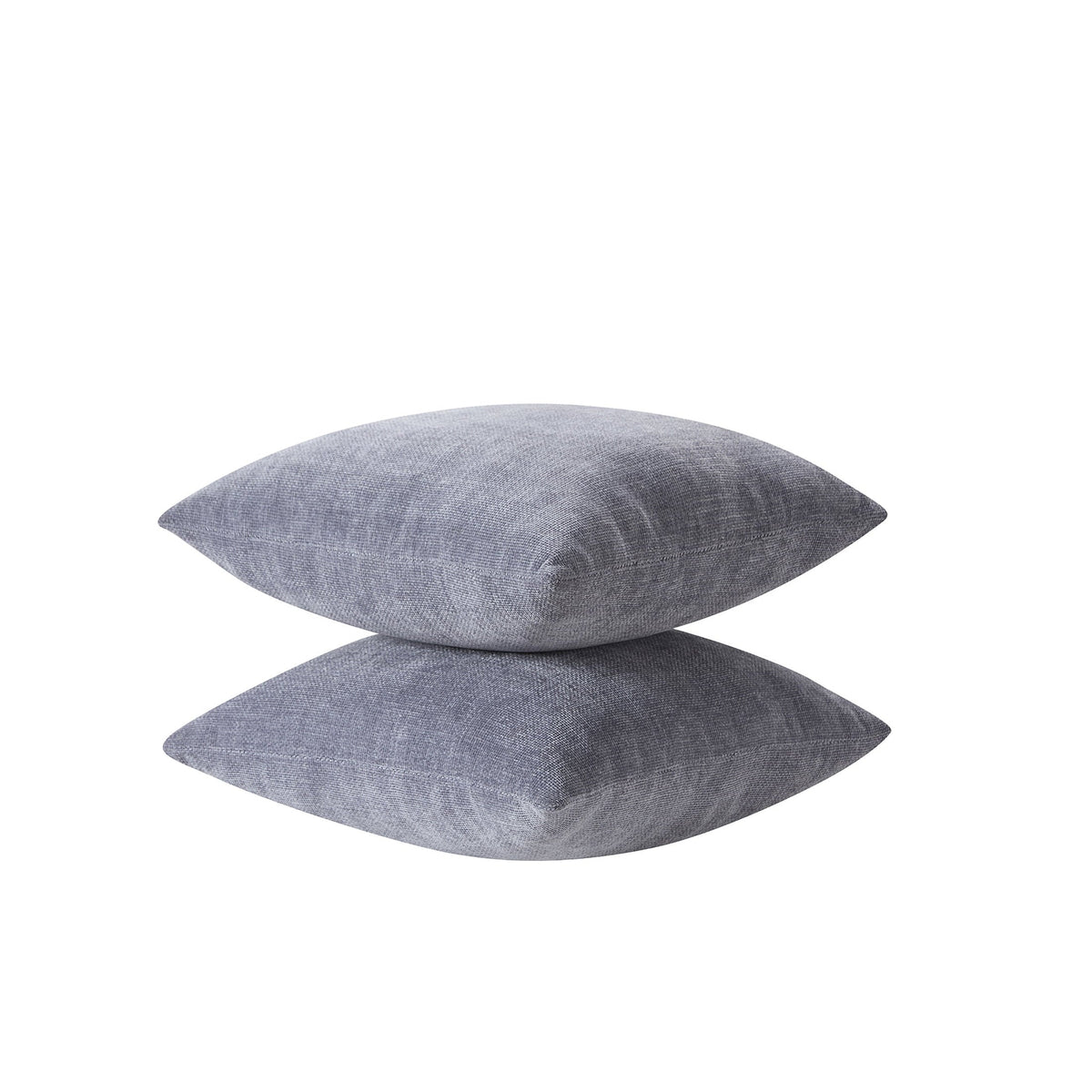 Solid Chenille Decorative Throw Pillow Set, Grey, 18" X 18"