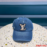 Close-up detail view of Louis Vuitton unisex cap