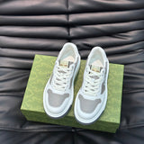 Side profile of Gucci bold contrast sneakers sleek tonal finish