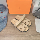 Hermès White Chelsea Boots - Back View