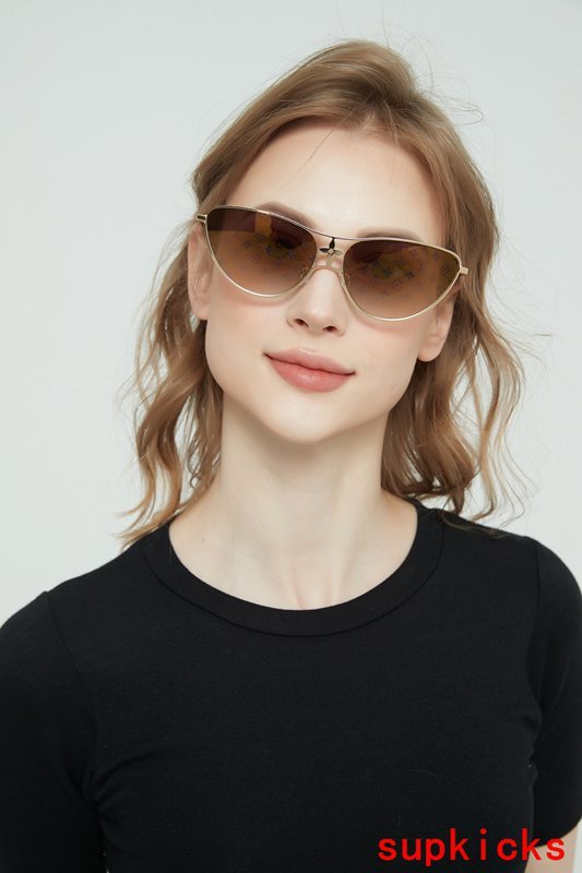 Close-up detail view of Louis Vuitton unisex sunglasses