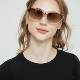 Close-up detail view of Louis Vuitton unisex sunglasses