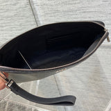 Back view of structured premium women's handbag – women's designer-style accessory