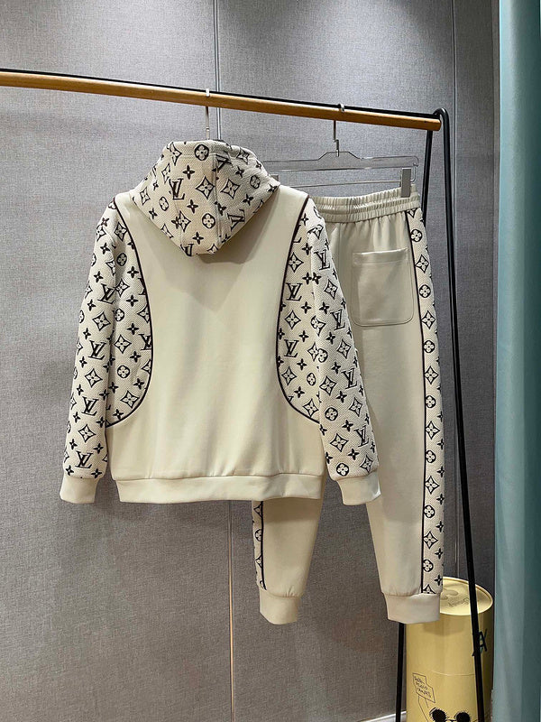 Side profile of Louis Vuitton luxury clothing with tailored silhouette