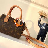 Side profile of chic premium women's handbag – women's statement bag