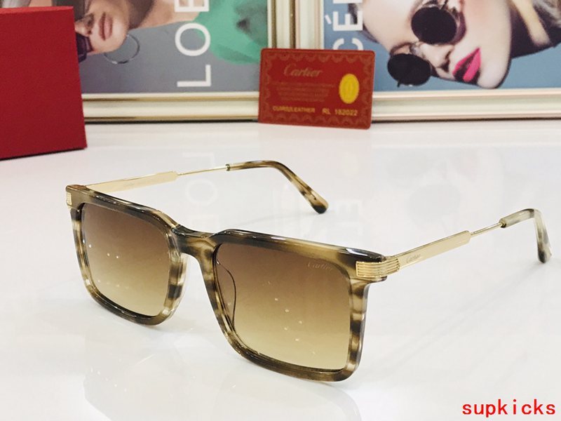 Angled view of Cartier unisex sunglasses