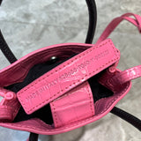 Bold Faux Leather Handbag - Signature Hardware Accents | Women's Fashion Handbag #985 - alternate angle view (image 8) of designer-inspired handbag