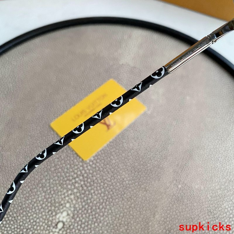 Close-up detail view of Louis Vuitton unisex sunglasses