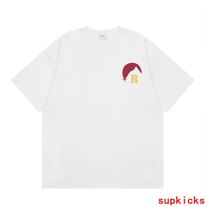 Full styled look of Rhude luxury clothing with signature branding