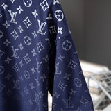 Full styled look of Louis Vuitton cotton t-shirt with signature branding