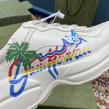 Gucci bold contrast luxury sneakers view 5 breathable knit upper