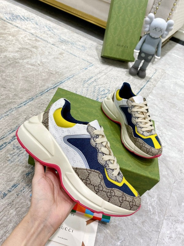 Gucci tonal black luxury sneakers view 5 premium leather build