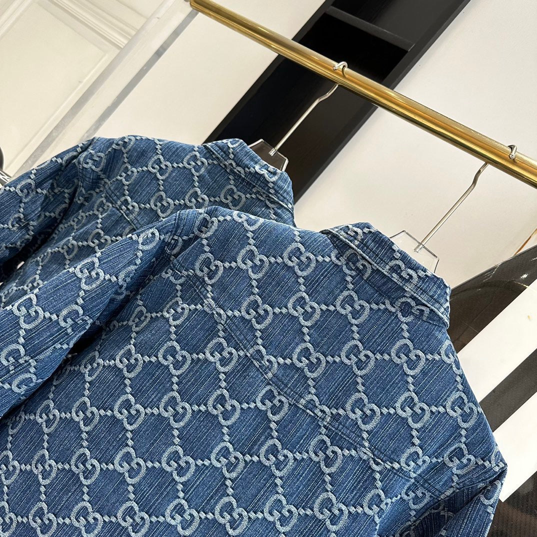 Gucci Denim Overshirt detail shot – designer craftsmanship and quality