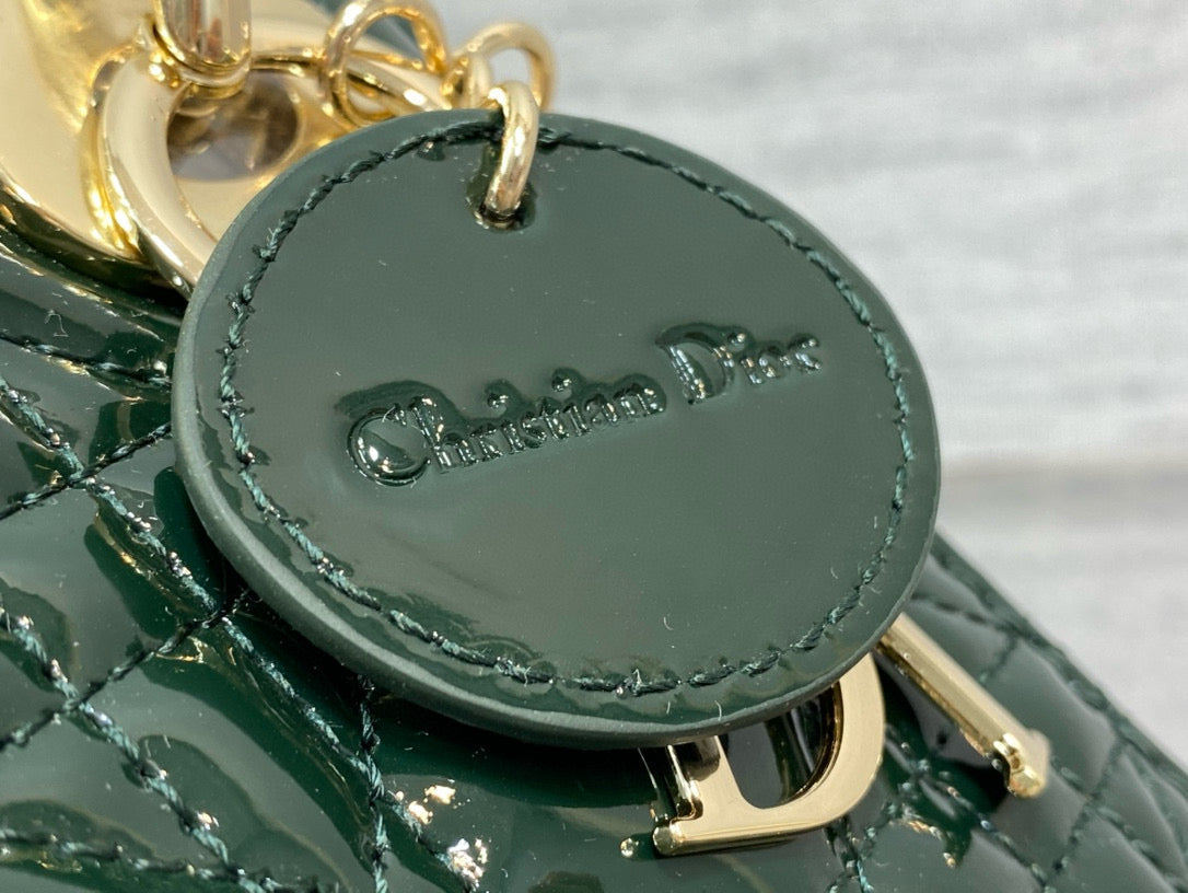 Front view of Christian Dior Mini Lady Bag premium cd mini lady bag