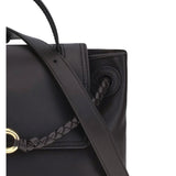 Close-up of Bottega Veneta shoulder bags hardware and fine stitching