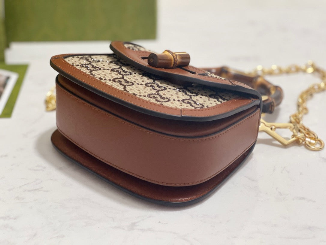 Gucci Bamboo 1947 Crystals Mini Bag – luxury designer mini bag at Bellvora