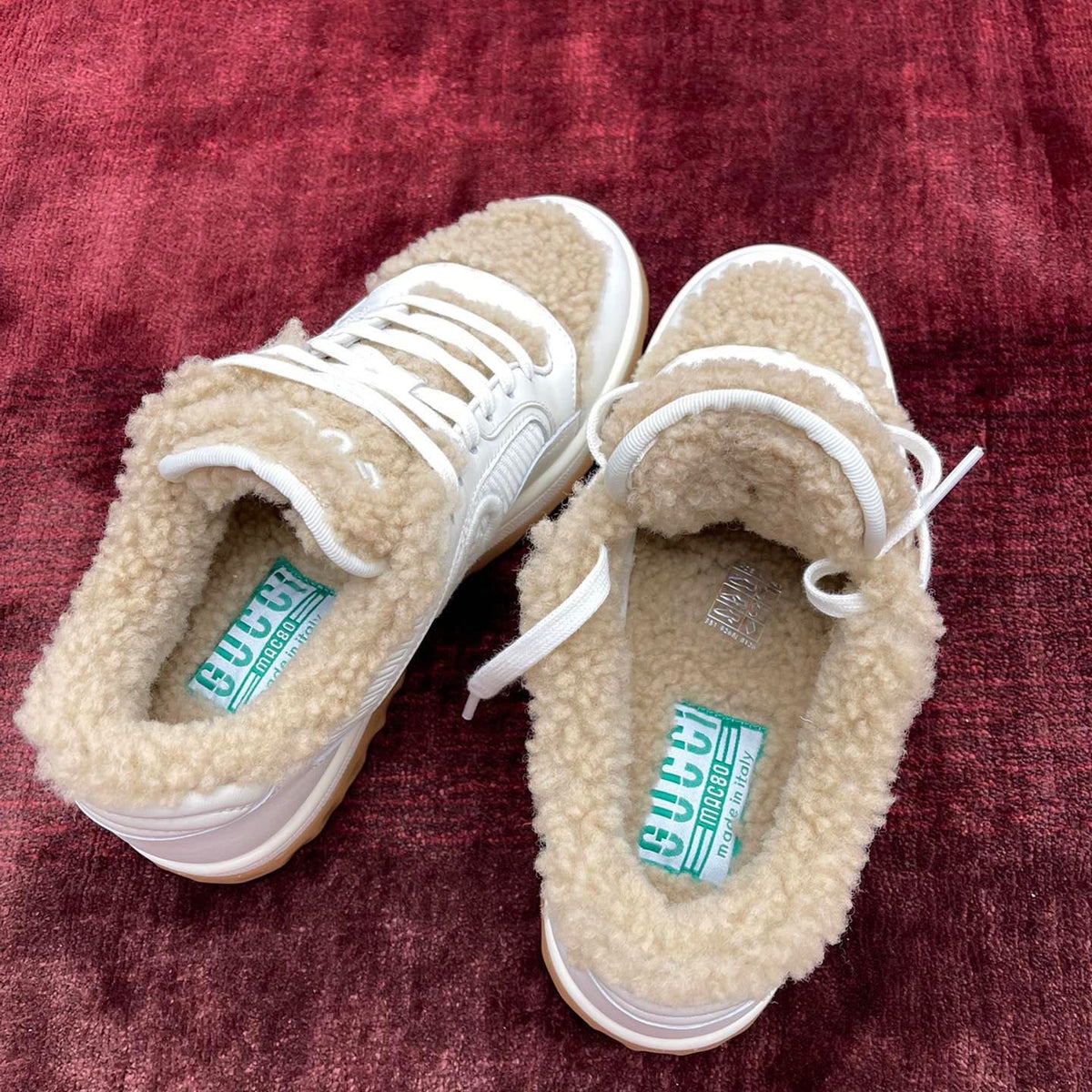 Back view of Gucci luxury Sneakers with clean finishing
