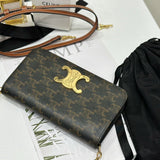 Celine Multipochette In Triomphe Canvas Bag detail shot – designer craftsmanship and quality