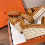 Hermès White Loafer Flats - Sole Detail View