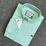 Front view of Lacoste luxury clothing with logo-detail design