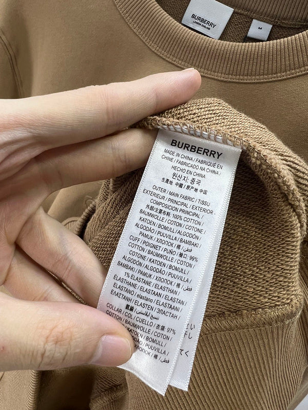 Close-up of Burberry designer clothing craftsmanship