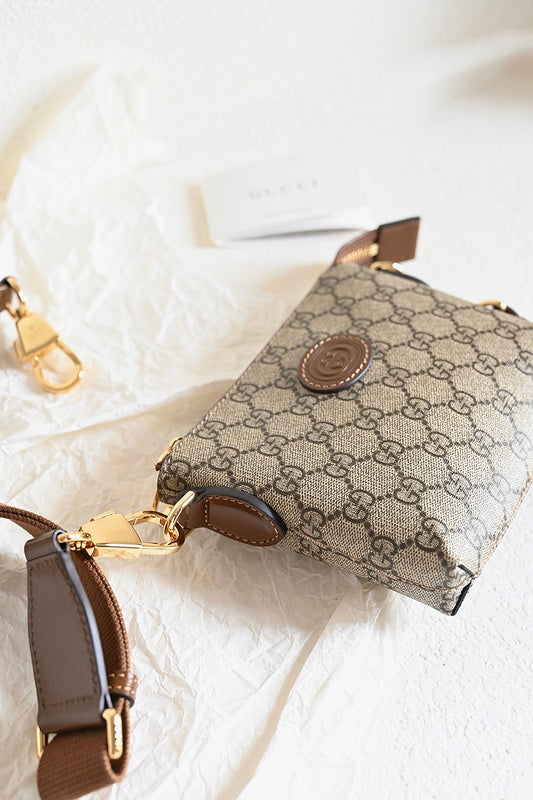 Top view of chic statement women's handbag – women's designer-style accessory