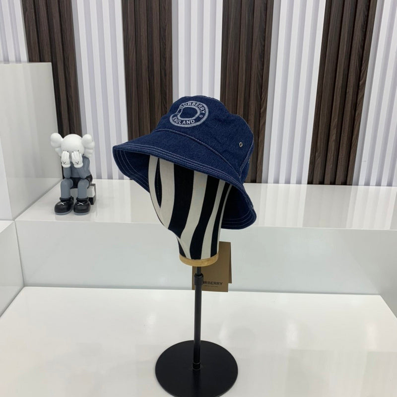 Close-up detail view of Burberry unisex cap