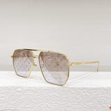 Close-up detail view of Louis Vuitton unisex sunglasses