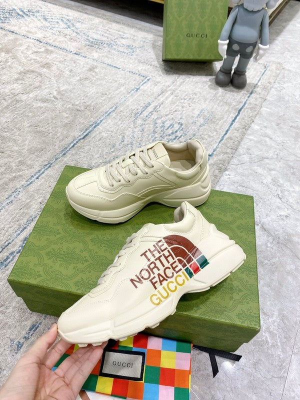 Gucci neutral cream luxury sneakers view 6 signature lace-up style