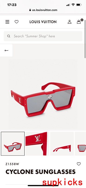 Full view of Louis Vuitton unisex sunglasses