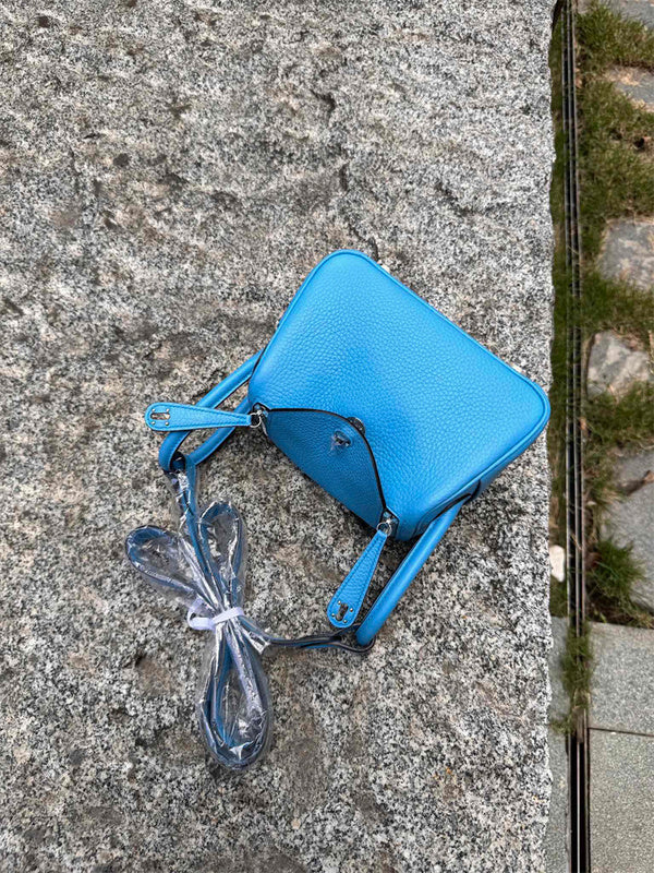 Side view of chic structured handbag