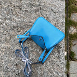 Side view of chic structured handbag