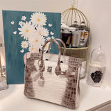 Close-up detail of statement bag design