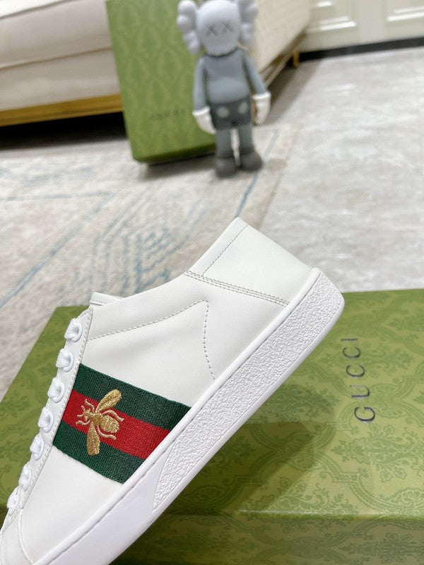 Gucci tonal black luxury sneakers view 4 premium leather build