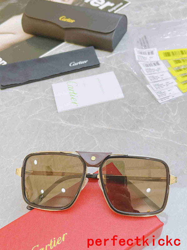 Angled view of Cartier unisex sunglasses