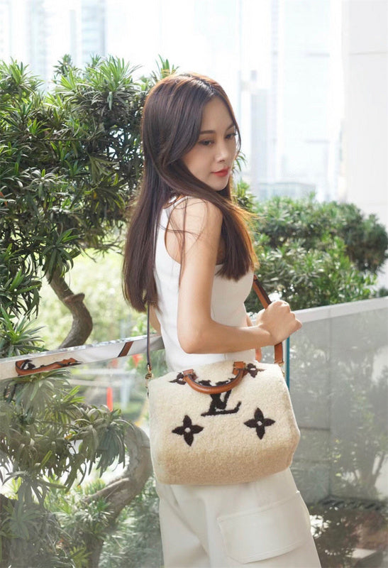  clean-lined carryall bag styled with outfit 12