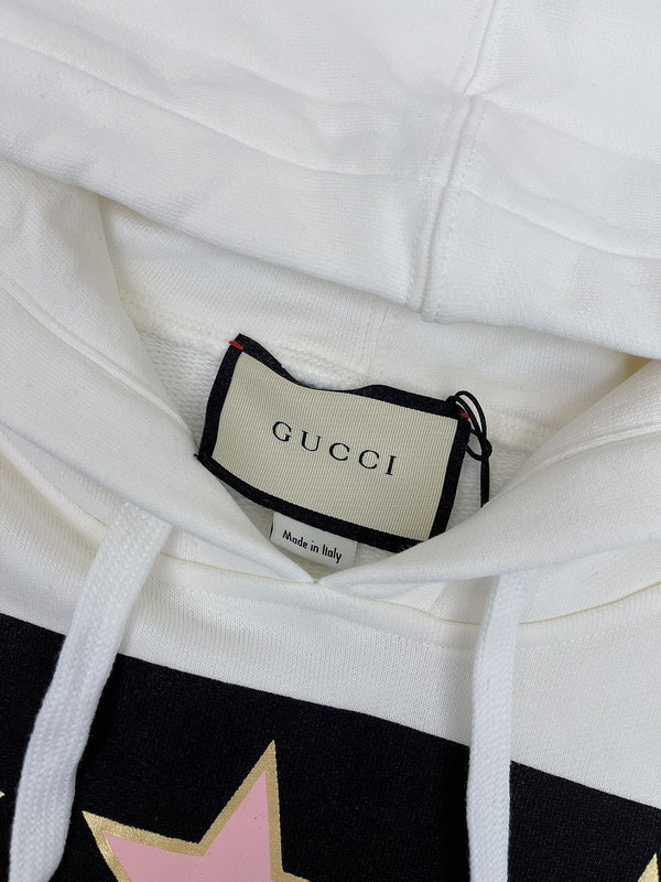 Full styled look of Gucci luxury clothing with logo-detail design