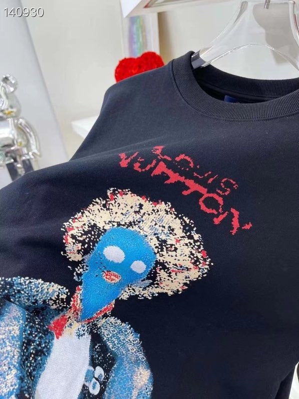Front view of Louis Vuitton luxury clothing with runway-inspired design