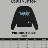 Side profile of Louis Vuitton luxury clothing with signature branding