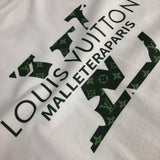 Front view of Louis Vuitton cotton t-shirt with runway-inspired design
