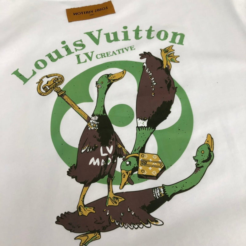 Side profile of Louis Vuitton cotton t-shirt with streetwear-inspired cut