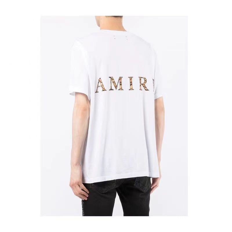 Close-up of Amiri t-shirt craftsmanship