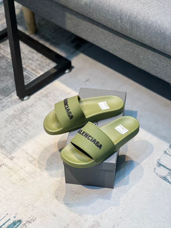 Balenciaga Tan Platform Sandals - Sole Detail View