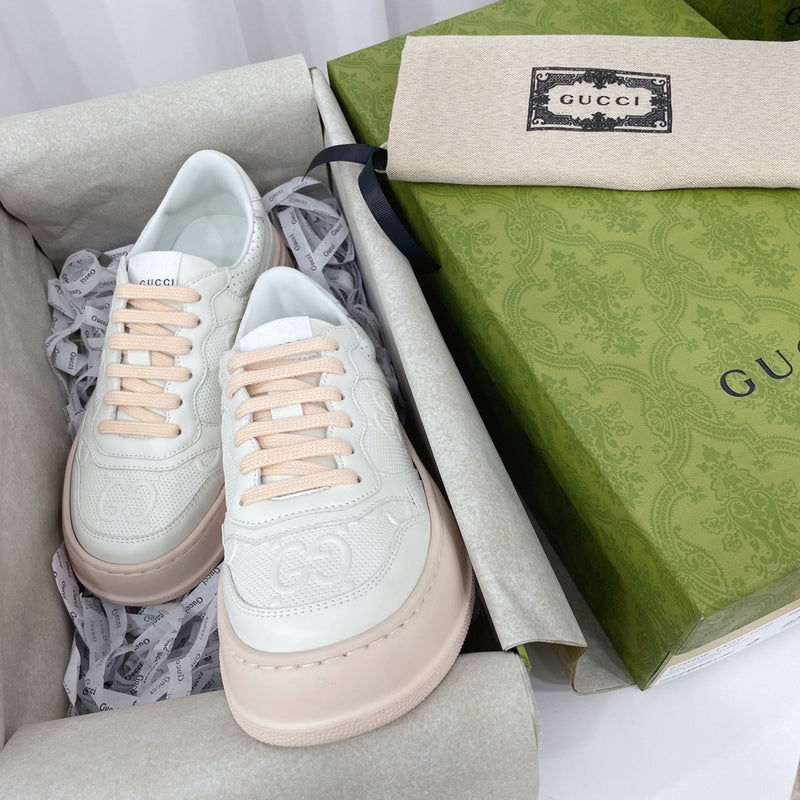 Gucci sneakers detailed view showing premium designer craftsmanship