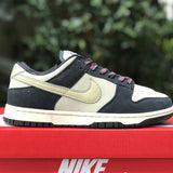 Side profile of Nike stone beige sneakers classic court silhouette