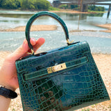 Side view of everyday-ready structured handbag